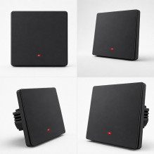 Qoltec 52722 Smart 1-Gang Šviesa Switch, Wi-Fi, laikmatis, Tuya, Smart gyvenimas, juoda Qoltec 52722 Smart 1-Gang Šviesa Switch, Wi-Fi, laikmatis, Tuya, Smart gyvenimas, juoda