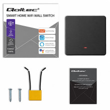 Qoltec 52722 Smart 1-Gang Šviesa Switch, Wi-Fi, laikmatis, Tuya, Smart gyvenimas, juoda Qoltec 52722 Smart 1-Gang Šviesa Switch, Wi-Fi, laikmatis, Tuya, Smart gyvenimas, juoda