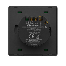 Qoltec 52722 Smart 1-Gang Light Switch , Wi-Fi , Timer , Tuya , Smart life , Black Qoltec 52722 Smart 1-Gang Light Switch , Wi-Fi , Timer , Tuya , Smart life , Black