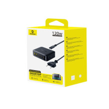 Baseus Galda uzlades stacija EnerFill FH21 120W 2xUSB-A + 4xUSB-C 1 5 m melna melna
