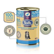 FOLK Delicate meal for puppies with rabbit mono - wet dog food - 400g FOLK Delicate meal for puppies with rabbit mono - wet dog food - 400g