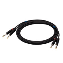 SSQ JSJS1 SS-1456 Kabelis 2x stereo lizdai - 2x stereo lizdai 1 m, juodas SSQ JSJS1 SS-1456 Kabelis 2x stereo lizdai - 2x stereo lizdai 1 m, juodas