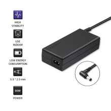 Qoltec 50076.90W maitinimo adapteris / keitiklis, skirtas vidaus patalpoms, juodas