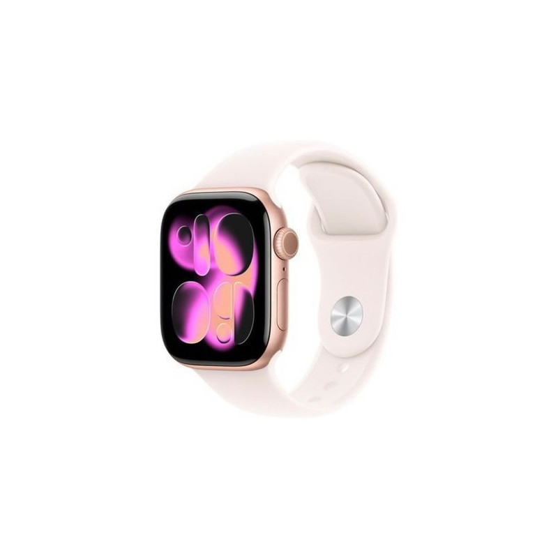 Išmanusis laikrodis Apple „Watch Series 11 GPS + Cellular“ 42mm Rose Gold Aliuminio korpusas su šviesiai melsvu sportini