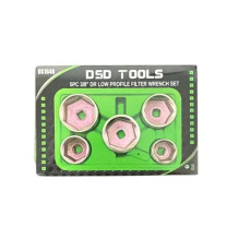 5 dalių 3 / 8″ pavaros žemo profilio filtrų raktų rinkinys DS1646 5 dalių 3 / 8″ pavaros žemo profilio filtrų raktų rinkinys DS1646