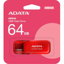 Adata UV240 64GB USB 2.0 raudona Adata UV240 64GB USB 2.0 raudona