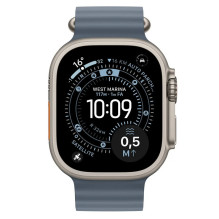 Viedpulkstenis Apple Watch Ultra 3 GPS + Cellular 49mm Natural Titanium Case with Anchor Blue Ocean Band Viedpulkstenis Apple Watch Ultra 3 GPS + Cellular 49mm Natural Titanium Case with Anchor Blue Ocean Band