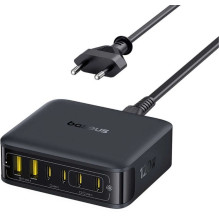 Baseus Galda uzlades stacija EnerFill FH21 120W 2xUSB-A + 4xUSB-C 1 5 m melna melna