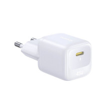 Baseus Sienas atrais ladetajs EnerFill FN22 45W USB-C QC PD balts E0123301 (6942521206179) Baseus Sienas atrais ladetajs EnerFill FN22 45W USB-C QC PD balts E0123301 (6942521206179)