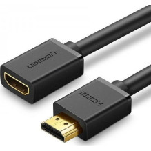 Ugreen UGREEN HDMI male to HDMI female cable UGREEN HD107 FullHD 3D 1m (black) Ugreen UGREEN HDMI male to HDMI female cable UGREEN HD107 FullHD 3D 1m (black)