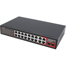 PoE Switch GETFORT 16FE+2GE+2SFP 240W