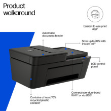 HP DeskJet Plus 4320e Rašalinio spausdintuvo, skenerio ir kopijavimo įrenginys su Wi-Fi ir Instant Ink funkcija HP DeskJet Plus 4320e Rašalinio spausdintuvo, skenerio ir kopijavimo įrenginys su Wi-Fi ir Instant Ink funkcija