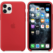 Apple - iPhone 11 Pro Silicone Case Red