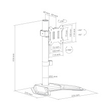 Sbox LCD-F012-3 (17-32 / 10kg / 100x100), Black