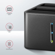„Axagon AXAGON ADSA-D25“ dokas, USB 3.2 Gen 1 – 2x SATA 6G 2.5' SSD / HDD CLONE DUAL MINI