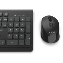 INCA Tastatur + Maus IWS-519 erg.Design, USB-C / A, Multimedia black INCA Tastatur + Maus IWS-519 erg.Design, USB-C / A, Multimedia black