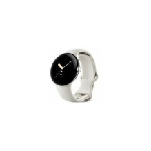 Laikrodis Google Pixel Watch LTE 41mm Poliruotas Silver Case su sportiniu dirželiu – kreidos spalvos