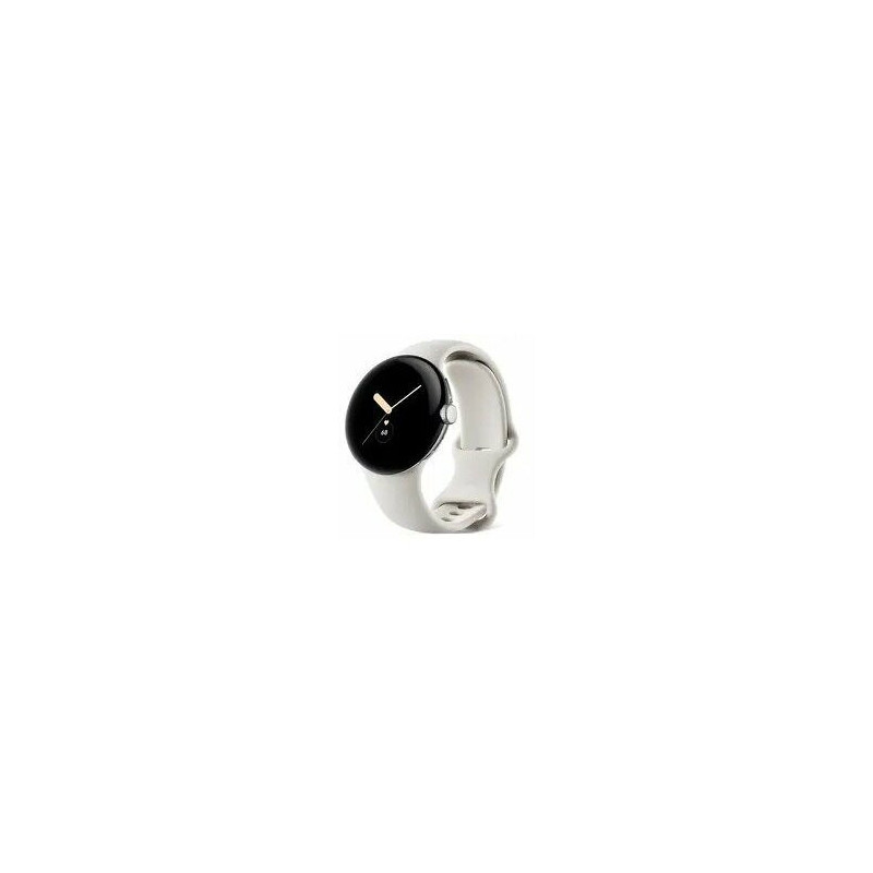 Laikrodis Google Pixel Watch LTE 41mm Poliruotas Silver Case su sportiniu dirželiu – kreidos spalvos