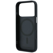 KARL LAGERFELD case for IPHONE 18 Pro / 17 Pro compatible with MagSafe (Ring Stand 360 Saffiano Classic Logo) black