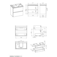 CABINET WITH BASIN HERON 60 WHITE CABINET WITH BASIN HERON 60 WHITE