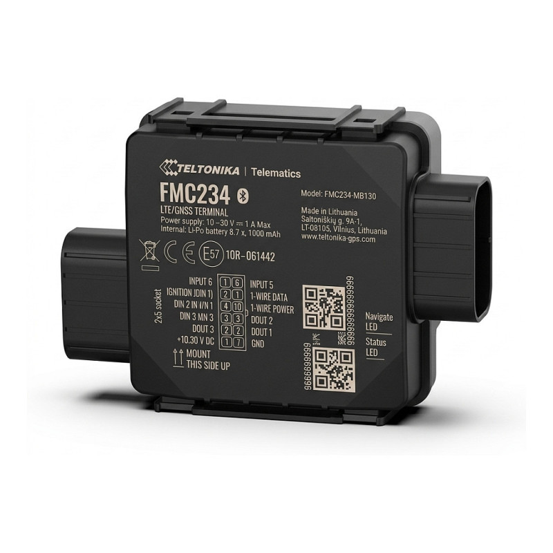 TELTONIKA TELEMATICS FMC234 Water-resistant 4G LTE Cat 1 tracker with high-capacity battery EMEA