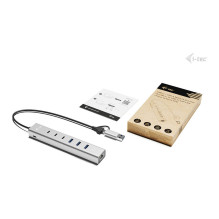 D I-TEC USB-C / USB-A Metal HUB 6 port 3x USB-C 3.2 Gen1 3x USB-A 3.2 Gen1 1x GLAN Power Delivery 85W