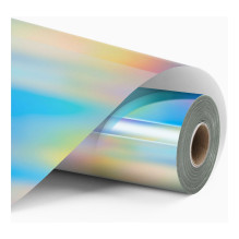 LOKLiK permanentinė lipni vinilo plėvelė holografinė – vaivorykštinė sidabrinė – 30,5 x 90 cm