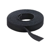 Hook and loop tape on a roll, 2 m long x 13 mm wide, black