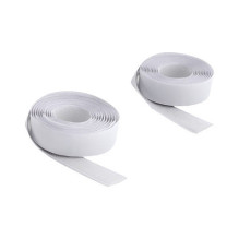 Self-adhesive hook and loop tape with hook and loop strips, 2 m long x 20 mm wide, white Self-adhesive hook and loop tape with hook and loop strips, 2 m long x 20 mm wide, white