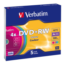 1x5 Verbatim DVD+RW 4,7GB...