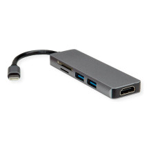 C tipo USB prijungimo stotis 4K HDMI 2x USB3.2 Gen1 A tipo SD / MicroSD