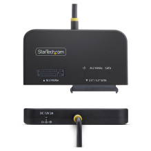 USB-C und USB-A auf M.2 NVMe und 6,35-8,89cm 2,5-3,5Zoll SATA Adapter 10Gbps werkzeugloser externer SSD Festplattenles