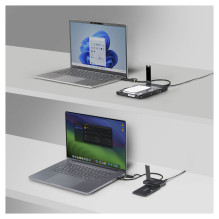 USB-C und USB-A auf M.2 NVMe und 6,35-8,89cm 2,5-3,5Zoll SATA Adapter 10Gbps werkzeugloser externer SSD Festplattenles