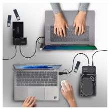 USB-C und USB-A auf M.2 NVMe und 6,35-8,89cm 2,5-3,5Zoll SATA Adapter 10Gbps werkzeugloser externer SSD Festplattenles