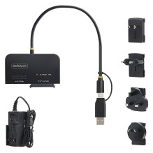 USB-C und USB-A auf M.2 NVMe und 6,35-8,89cm 2,5-3,5Zoll SATA Adapter 10Gbps werkzeugloser externer SSD Festplattenles