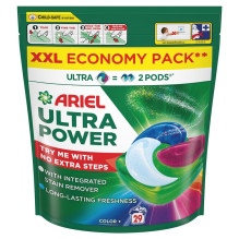 Skalbimo kapsulės Ariel Ultra Power Color+, 29 vnt.