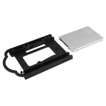 2.5in SSD / HDD tvirtinimo laikiklis, skirtas 3.5-in . Disko niša – montavimas be įrankių