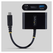 USB -C zu HDMI Kelių prievadų adapteris su 140W PD Ladeleistung 4K 60Hz HDMI USB 5Gbps Mini_TK Dokas