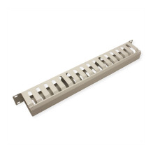 48,26cm 19Zoll-Frontplatte 1 HE mit Rangierkanal 40x60mm grau
