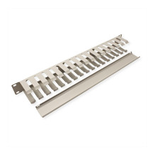 48,26cm 19Zoll-Frontplatte 1 HE mit Rangierkanal 40x60mm grau