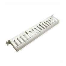 48,26cm 19Zoll-Frontplatte 1 HE mit Rangierkanal 40x80mm grau 48,26cm 19Zoll-Frontplatte 1 HE mit Rangierkanal 40x80mm grau