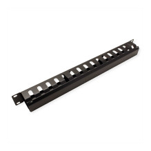 48,26cm 19Zoll-Frontplatte 1 HE mit Rangierkanal 40x40mm schwarz