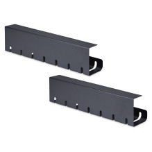 2er-Pack Untertisch Kabelmanagement Tray 53cm Länge pro Ablage Metall Schlitz Kabelorganizer Schraubmontage Schwarz TAA 2er-Pack Untertisch Kabelmanagement Tray 53cm Länge pro Ablage Metall Schlitz Kabelorganizer Schraubmontage Schwarz TAA