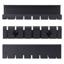 2er-Pack Untertisch Kabelmanagement Tray 53cm Länge pro Ablage Metall Schlitz Kabelorganizer Schraubmontage Schwarz TAA 2er-Pack Untertisch Kabelmanagement Tray 53cm Länge pro Ablage Metall Schlitz Kabelorganizer Schraubmontage Schwarz TAA