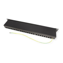 Kat.6A Klasė EA 19-Patchpanel 24 P ekranuotas juodas