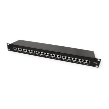 Kat.6A Klasė EA 19-Patchpanel 24 P ekranuotas juodas