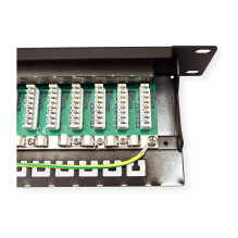 Kat.6A Klasė EA 19-Patchpanel 24 P ekranuotas juodas