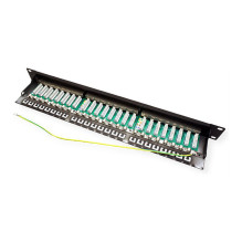 Kat.6A Klasė EA 19-Patchpanel 24 P ekranuotas juodas