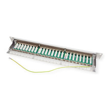 Kat.6A klasė EA 19 Patchpanel 24 P geschirmt grau