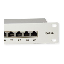 Kat.6A klasė EA 19 Patchpanel 24 P geschirmt grau